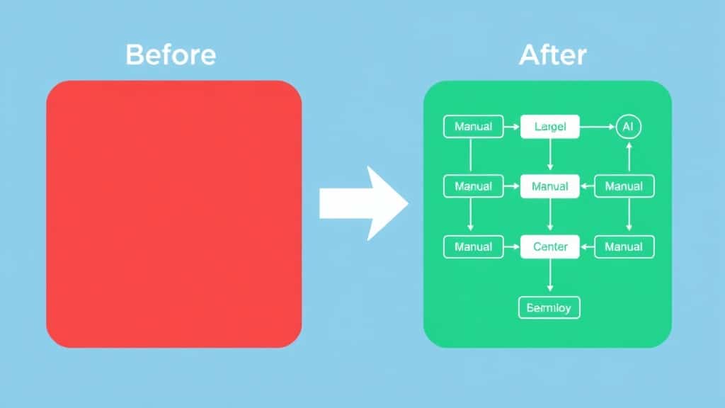 Before/after process diagram showing a manual curriculum design workflow replaced by an AI agent pipeline, with time-saved me