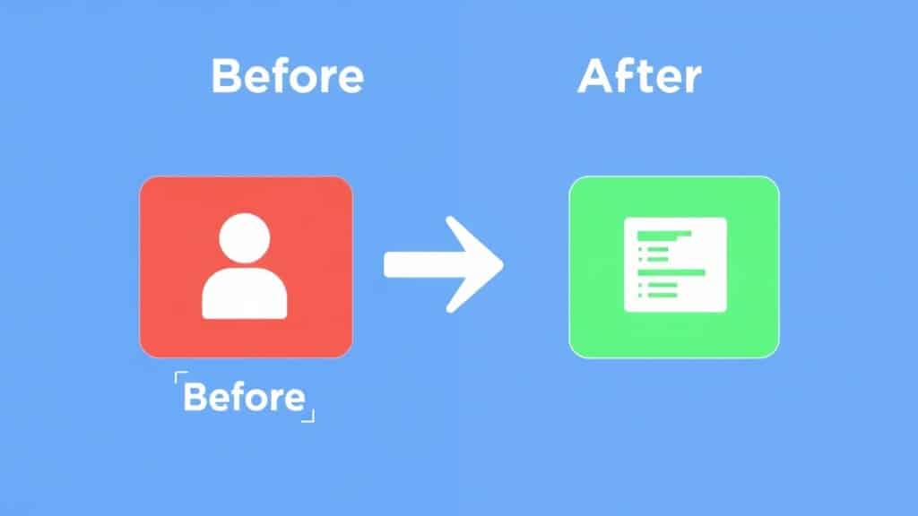 Split timeline graphic — “Before AI Tools” showing a 2-week feature timeline vs “After AI Tools” show