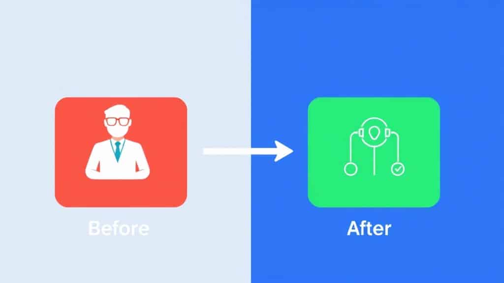 Before-and-after dashboard showing dropout rate trend lines, with a callout box showing the 18% reduction metric