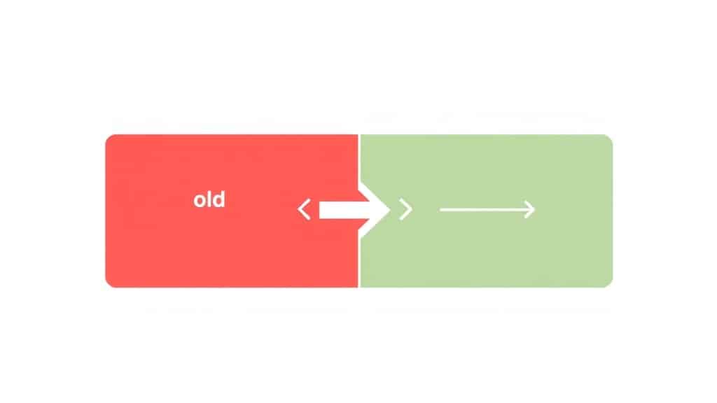 A before/after split-screen graphic — left side showing a human support queue with red overload indicators, right side showin