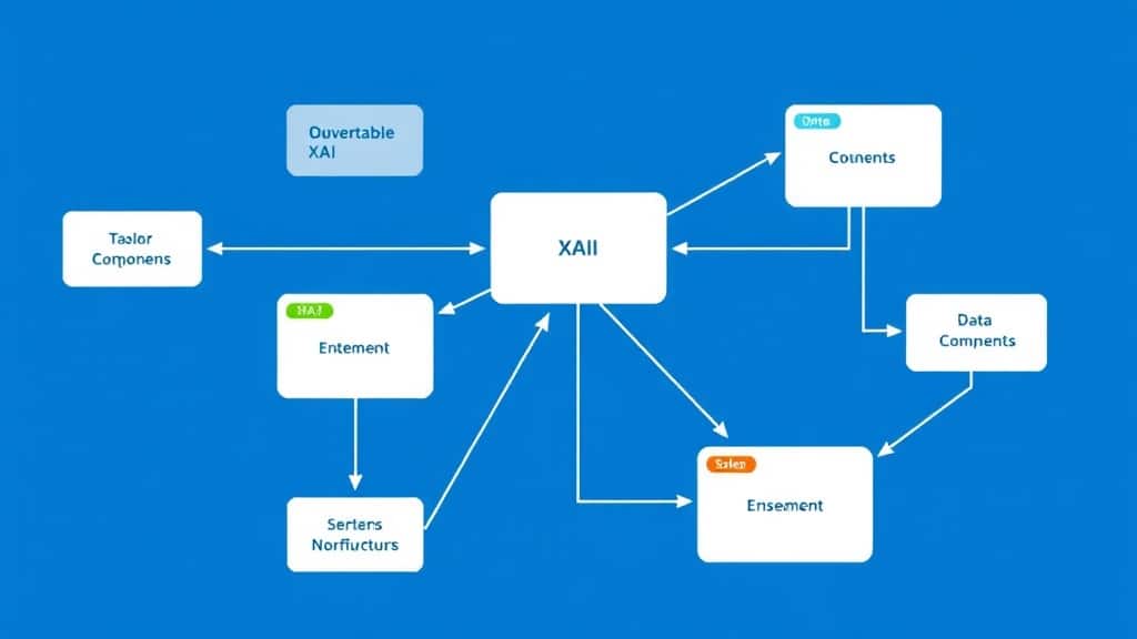 A forward-looking graphic showing a clear pipeline with XAI checkpoints highlighted at each stage — training, validation, rev