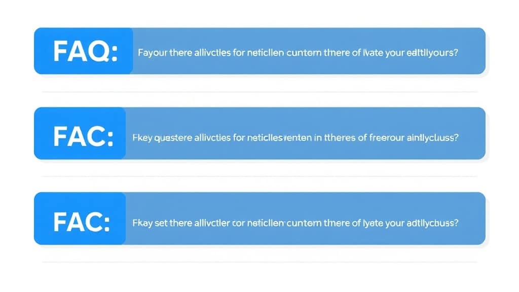 Clean FAQ layout with a professional at a standing desk reviewing automation documentation on a large monitor — modern, appro