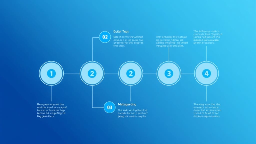 A developer confidently coding at a standing desk with a clear career path roadmap visible on a secondary monitor, showing pr