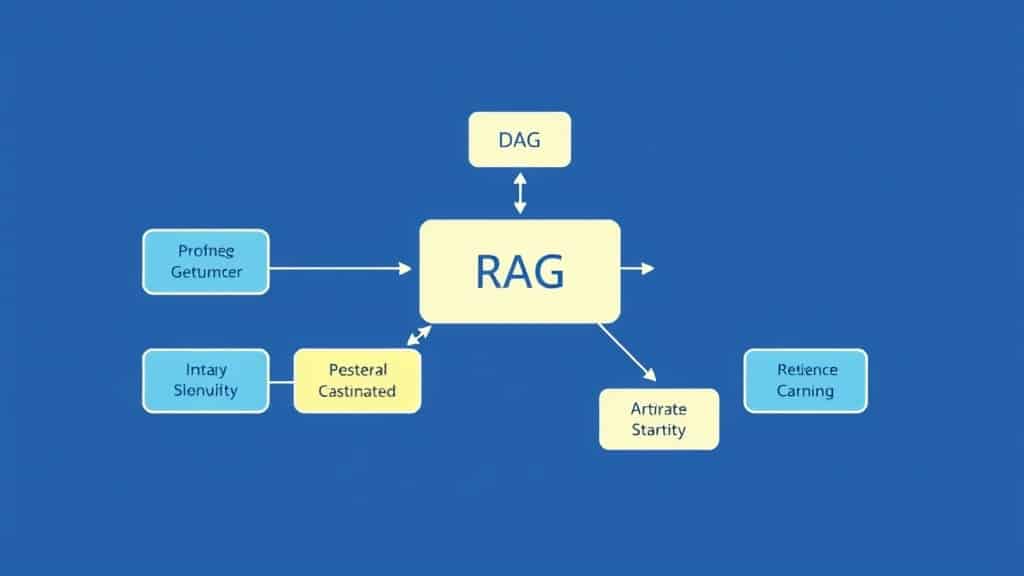 Diagram showing a RAG architecture with document ingestion pipeline on the left and query-time retrieval flow on the right, c