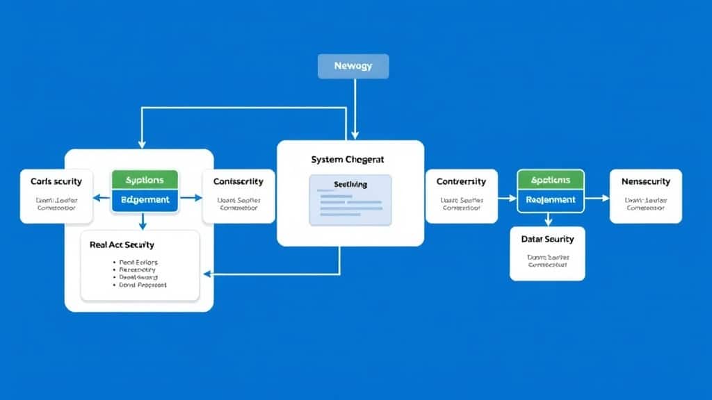 A confident developer at a standing desk, dual monitors showing a clean CI/CD pipeline with all green security checks, a SAST