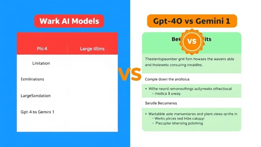 Side-by-side benchmark chart comparing Phi-4 vs GPT-4o vs Gemini 1.5 Pro across MATH, GPQA, HumanEval, and MMLU with color-co