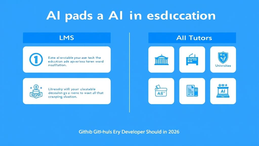 Four product mockup screenshots showing an LMS chatbot interface, an AI tutoring session, a university research tool, and a s