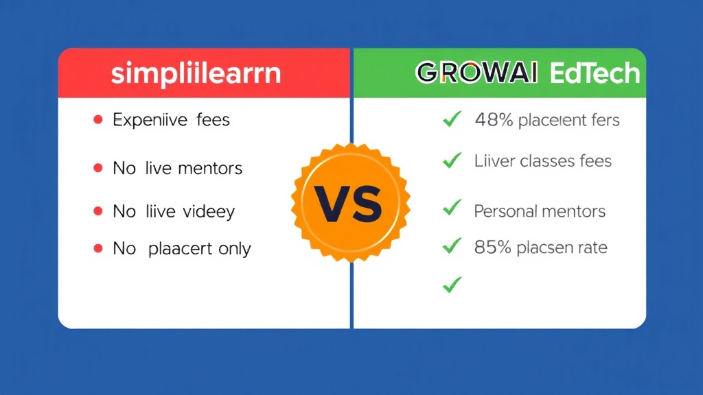 GROWAI vs Simplilearn Data Analytics Course Comparison 2026